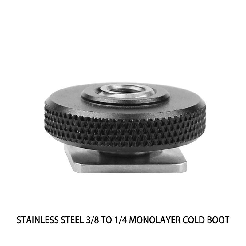 Stainless Steel 3/8" To 1/4" Inch Thread Adapter Screw Single Layer Cold Shoe