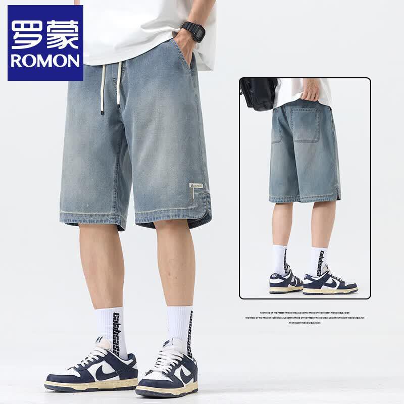 

Men s Ice Silk Denim Casual Shorts 2XL