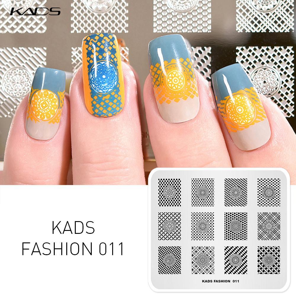kads Fashion 011 Gitter Blume Blume Thema Vorlage Schablone Schönheit Werkzeuge Nagel Kunst Dekorationen Stempel Nagel Kunst Stempel Platte
