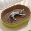 New Cat Scratching Board Cat corrugated Cardboard Scratcher Furniture Protector oval Shape Grinding Claw Nest cat toys