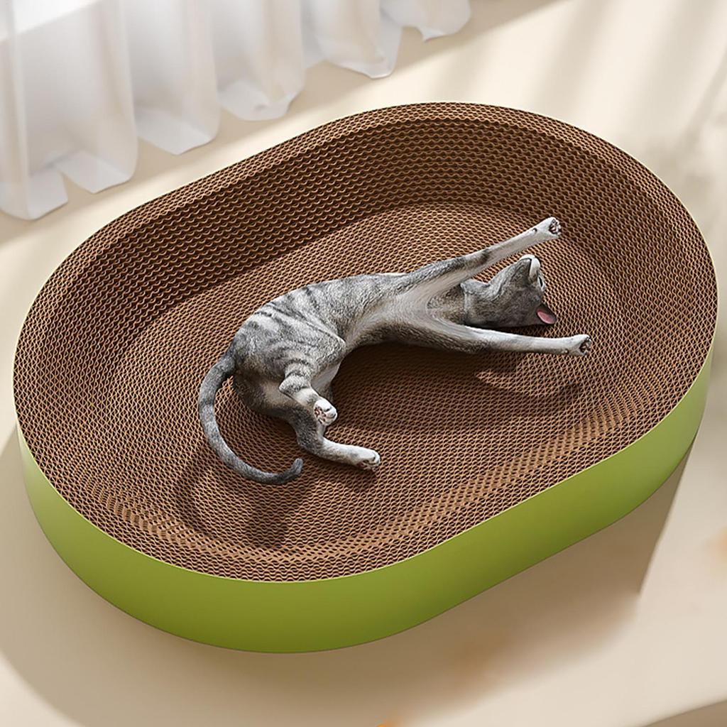New Cat Scratching Board Cat corrugated Cardboard Scratcher Furniture Protector oval Shape Grinding Claw Nest cat toys