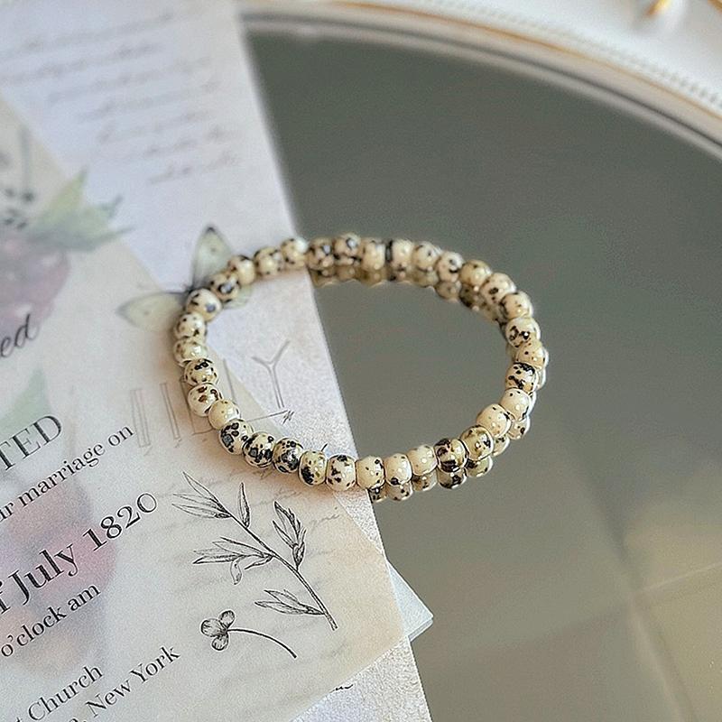 Bunte Keramikperlenarmbänder für Damen Herren Einfache Vielseitige Handgewebte Perlenarmreifen Party Schmuck Accessoires Geschenke