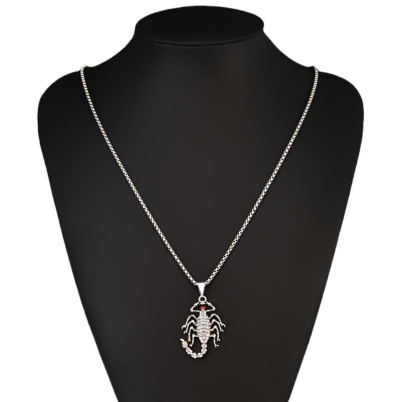 

Унисекс кулон Скорпион хип-хоп ожерелье серебряный