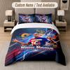 Custom Bedding Set Lamine Yamal Pattern, Print Name Text 1 Duvet Cover Plus 2 Pillowcases Home Textile