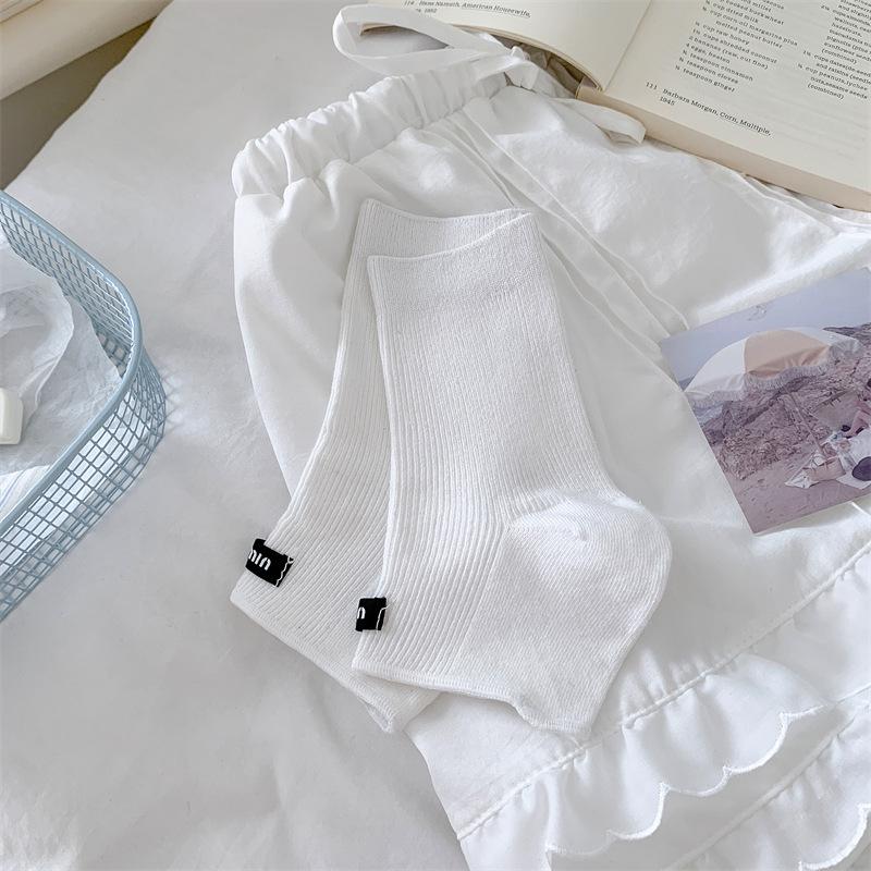 

Wind Cloth Label Foot Sock Cover Socks Summer Thin Breathable Show Same Ballet Style Short Tube Half Sock Cover one size fits all чистий білий колір