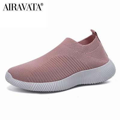 Zapatos casuales para caminar para mujer, ligeros, transpirables, calcetines tejidos voladores, zapatos para correr