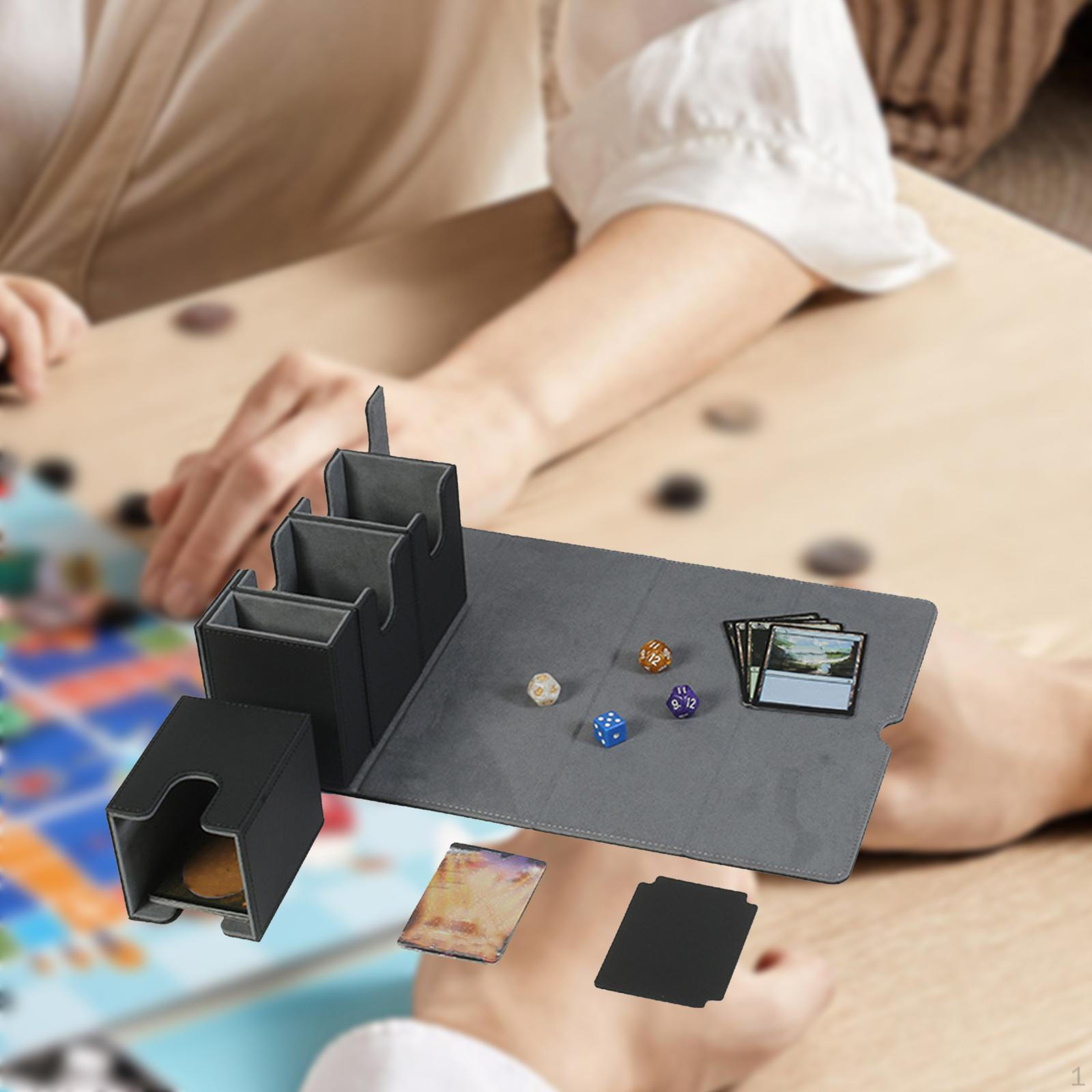 

Чехол для колоды карт, игровая коробка, прочная, вмещает 300 карт для подарка коллекционерам Black