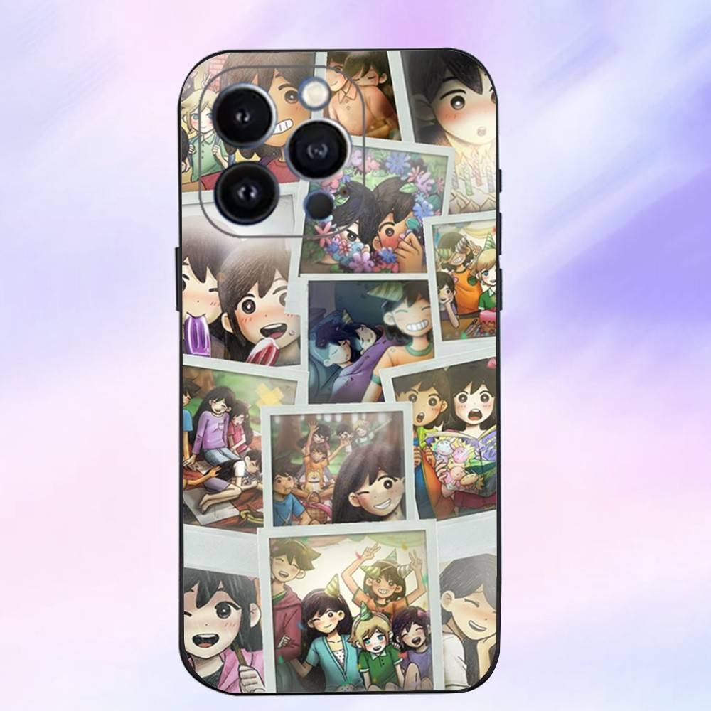 Epc O-Omori cartoon Phone Case For iPhone 16,15,14,13,12,11 Plus,Pro Max,XS,X,XR,SE,Mini,8,7,Soft Silicone Black Cover