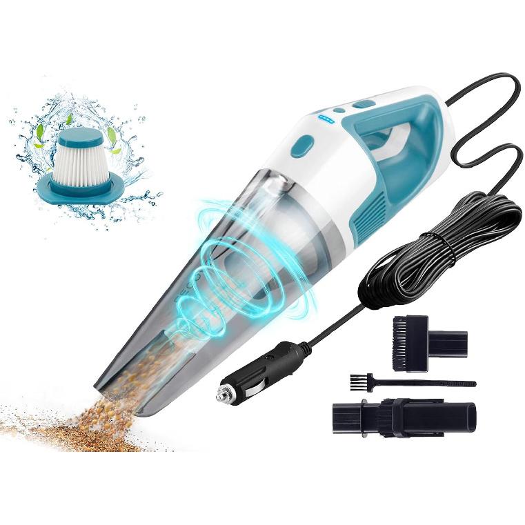 Car Vacuum Cleaner High Power 9000PA, Handheld Car Vacuum,Mini Portable Handheld Vacuum, Corded Wired Vacuum Cleaner for Car Cleaning-Deep Detailing