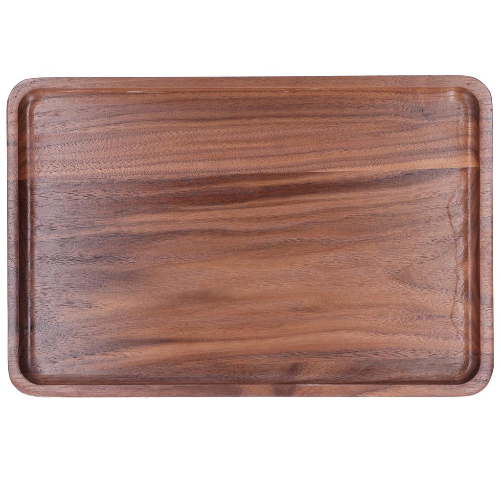 Walnut Service Plate Square Decoration Fruit Food Dessert Plate Tray Wooden BBQ Plate