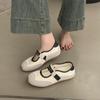 Korean round head soft flat bottom Velcro German training shoes autumn new comfortable breathable shallow mouth single shoes