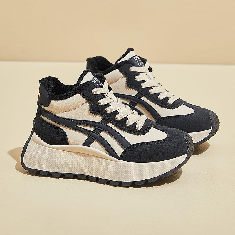 

Новый стиль плюшевых папиных кроссовок для женщин на зиму для студентов с толстой подошвой теплые и для отдыха 40