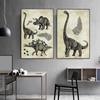 Classic Retro Mysterious Fossil Skeleton Dinosaur Art Poster Canvas Print Wall Art Pictures Living Room Bedroom Home Decoration