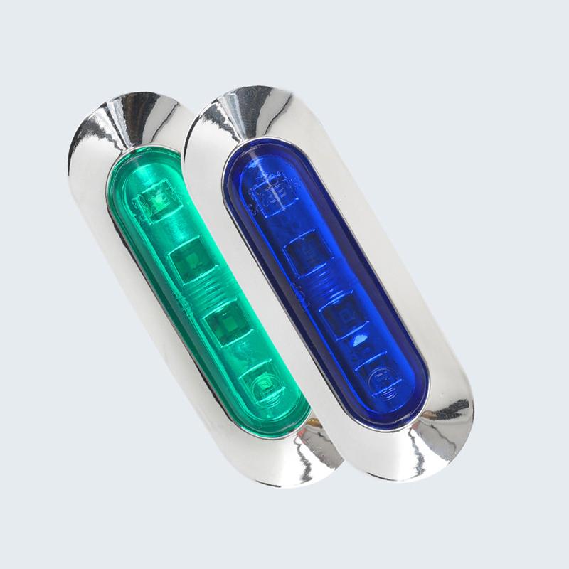 4PCS 12V-24V 4 SMD Led Side Marker Indicator Car Lights Front Rear for Trucks Cab RV Trailer Amber/Red/White/Green/Blue Back Up Lights 1