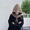 1pc Winter Warm Balaclava Hats for Women,solid Color Knitted Blend Hooded Scarf Hat for Women Skull Cap Beanie Hat Neck Gaiters