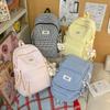 Schoolbag New Korean Simple Student School Bag Large Capacity Travel Backpack Fashion Leisure College Plaid Backpack