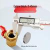All-Copper Double Internal Thread Ball Valve for Water Heaters, Hot/Cold Tap, DN25, 4/6-Point, Straight Through, Thickened.