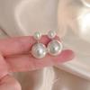 Korean Double-Sided Pearl Stud Earrings: New 2025 Trendy, Versatile, High-End Women's Fashion
