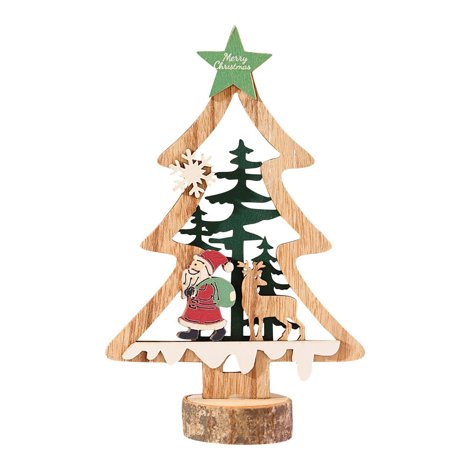 

Рождественские праздничные украшения Стол Деревянный орнамент Деревянный рождественский орнамент Орнамент One Size