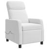 Massage Recliner Chair White Fabric