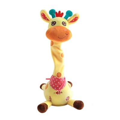 Weiches Plüsch-Giraffen-Spielzeug mit automatischem Tanzmodus und Gesangfunktion für Kleinkinder und Vorschulkinder