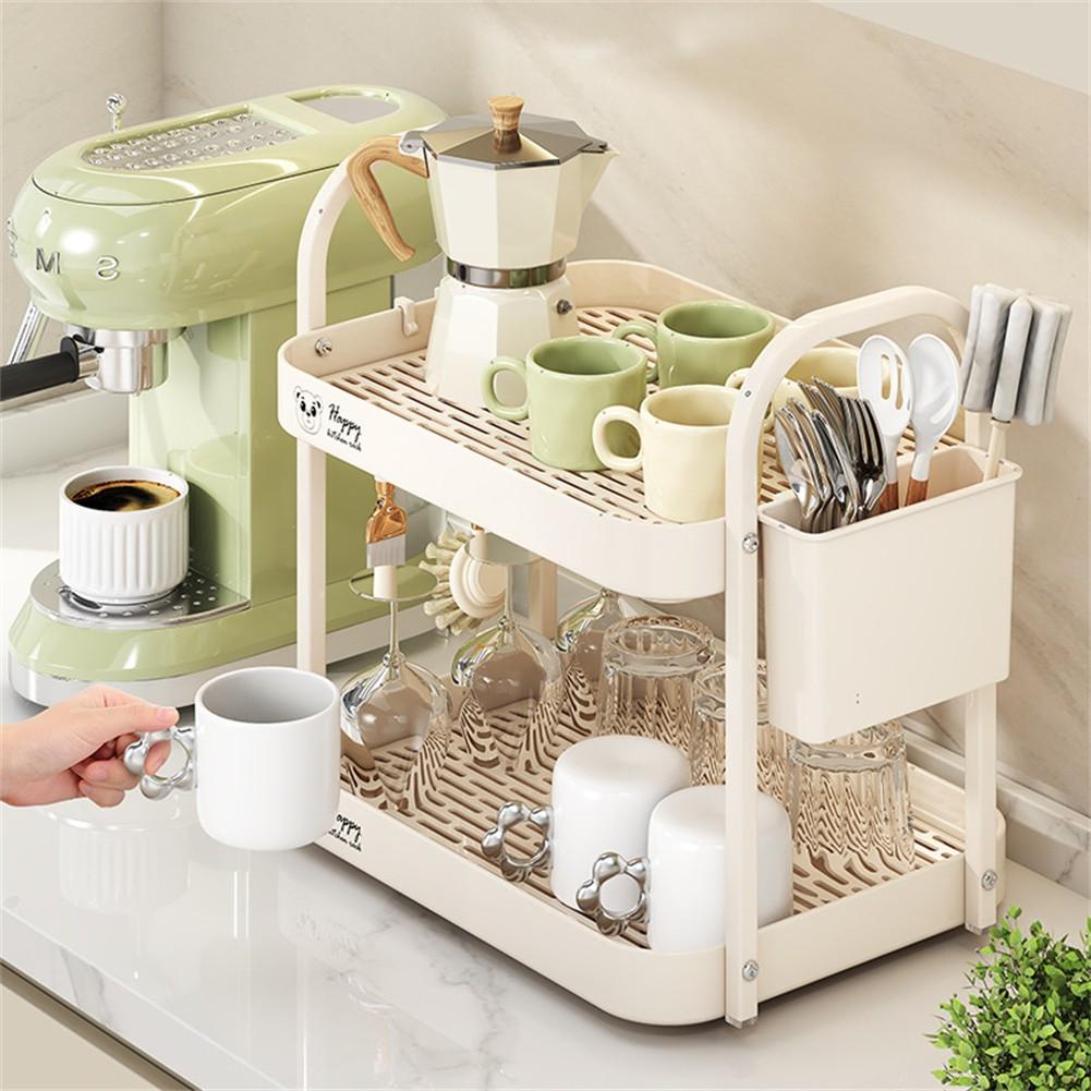 Space Saving Glass Cup Rack with Multi Purpose Use for Kitchen and Office