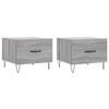 VidaXL Coffee Tables 2 Pcs Sonoma Grey 50x50x40 Cm Engineered Wood 829393
