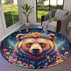 Liquidpaintanimals Round Area Rug,Carpet Rug for Living Room Bedroom Sofa Playroom Decor,Non Slip Floor Mat