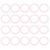20pcs Plastic Rings Transparent Flexible Loose Leaf Book  Rings for School Home Office Cards D
