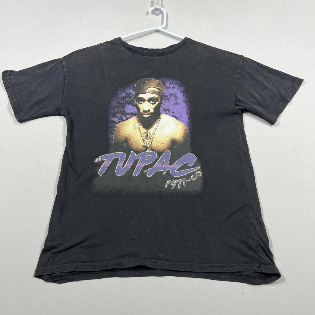 2PAC Rap Tee Tupac Shakur Music Hip-Hop Graphic Cotton T Shirt Mens XS