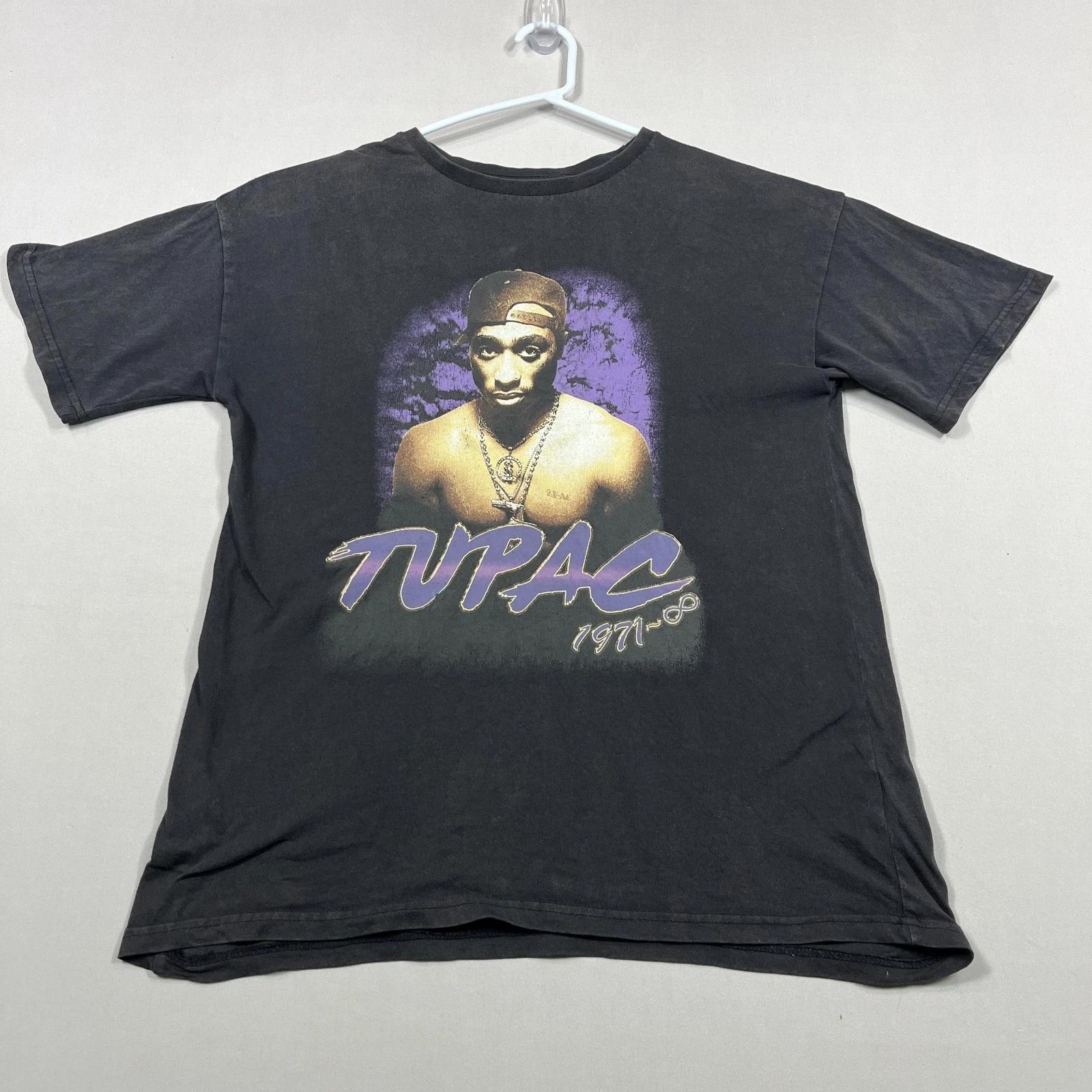 

2PAC Rap Tee Tupac Shakur Music Hip-Hop Graphic Cotton T Shirt Mens XS S