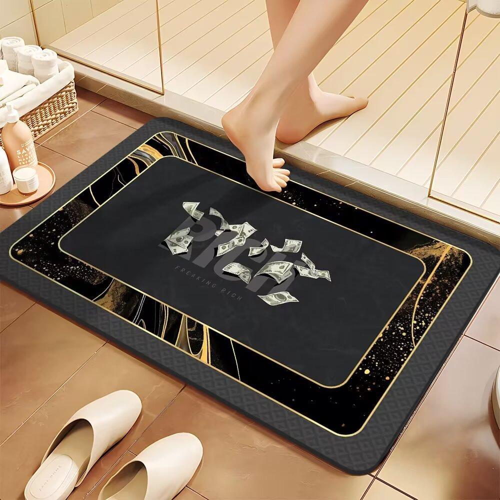 

Коврик для впитывания диатомовой грязи Коврик для пола в ванной Коврик для двери в ванную Нескользящий коврик Быстросохнущий коврик для унитаза Коврик для унитаза 40*60cm