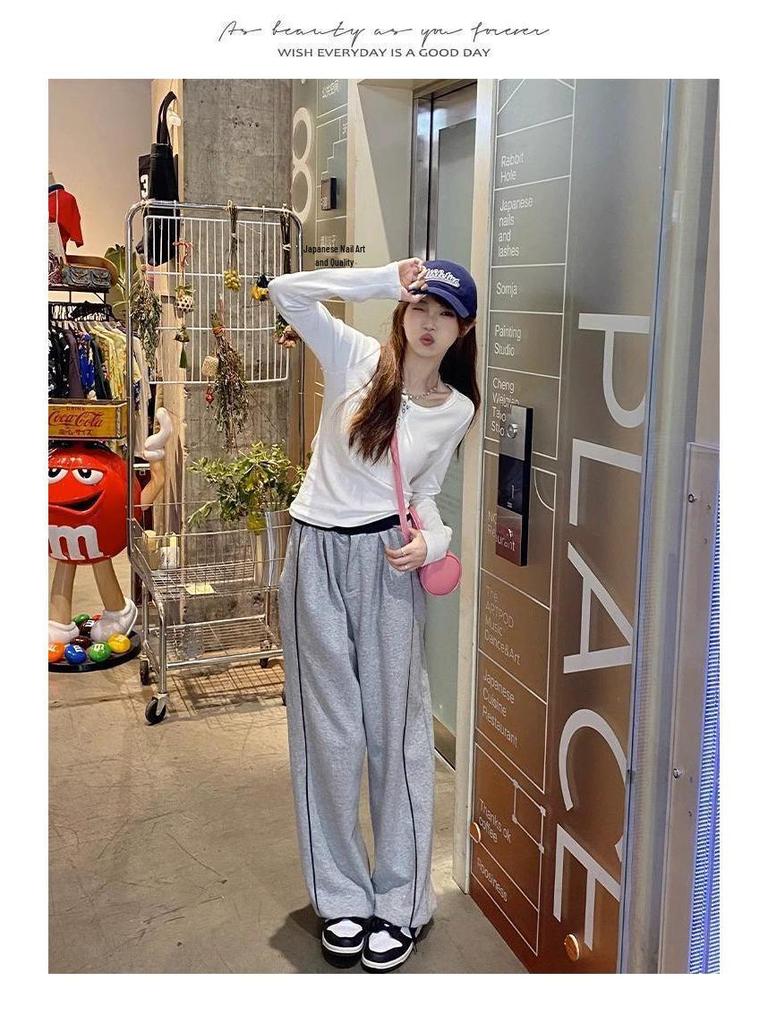 2026 Early Autumn Slimming Long Sleeve T-Shirt for Students