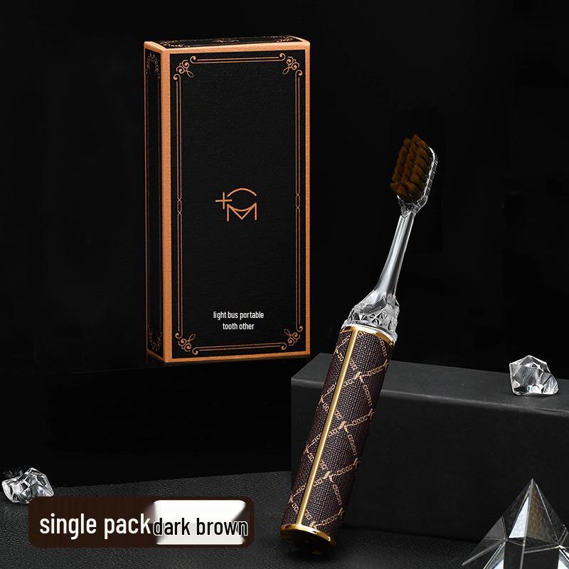 Portable Soft Bristle Toothbrush for Gum Care - 10,000 Bristles - Travel-Friendly Couple's Gift Set