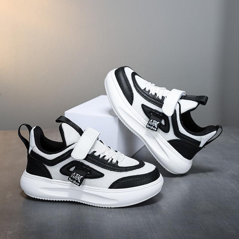 

Детская мода, повседневная дышащая обувь для скейтбординга с низким верхом и двойной сеткой, детская спортивная обувь для бега, удобные кроссовки для спортзала для мальчиков и девочек 28 чёрный