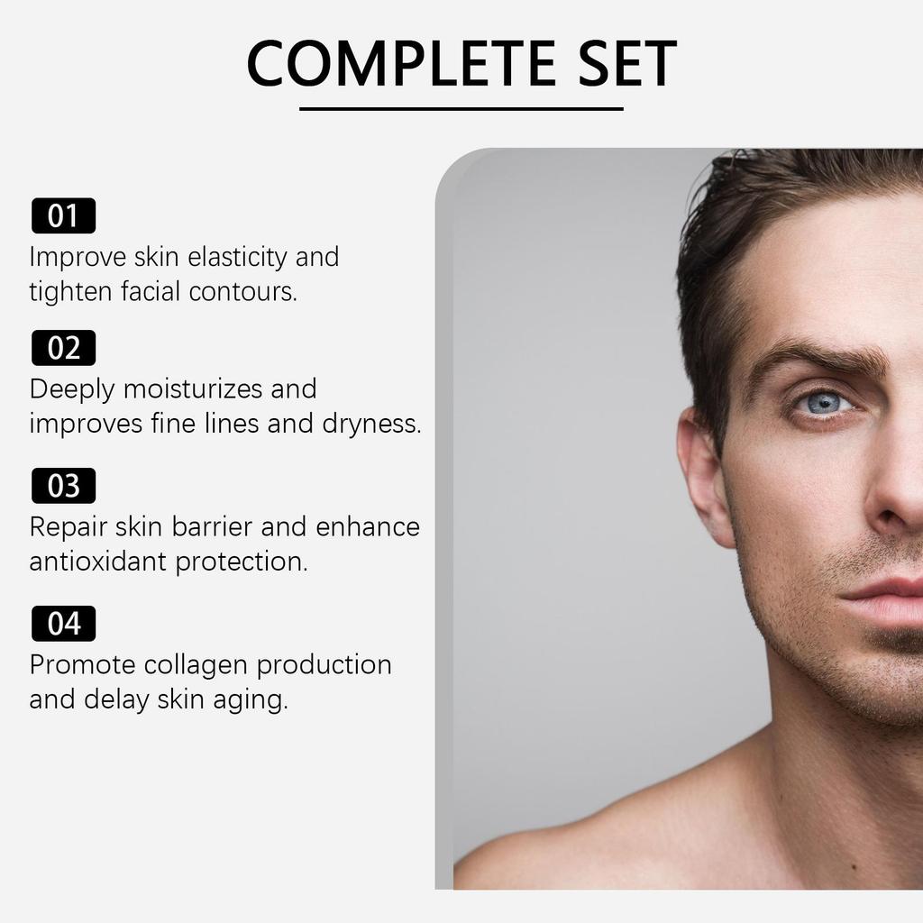 Men's Facial Cleansing Gift Set Gentle Cleansing, Nourishing Skincare, Moisturizing, Oil Control, Care