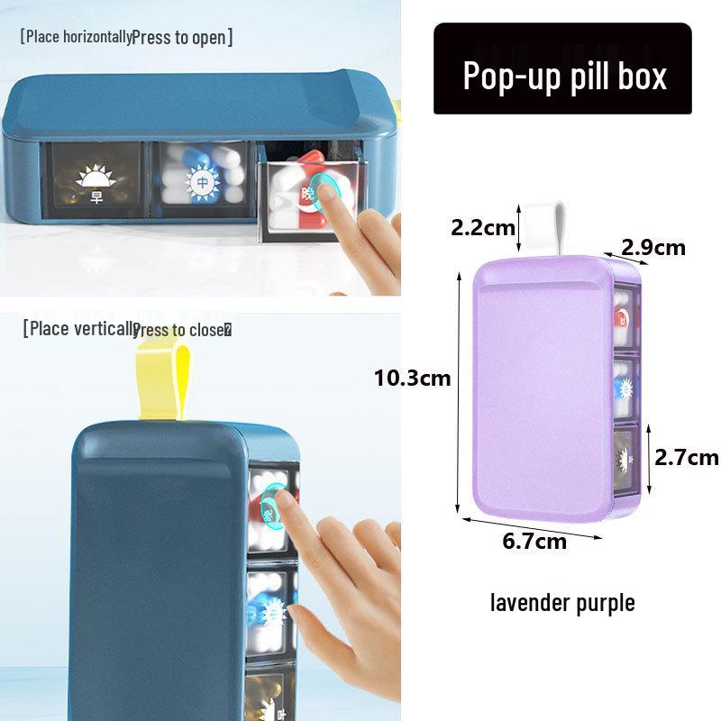 Portable 7-Day Pill Dispenser Box