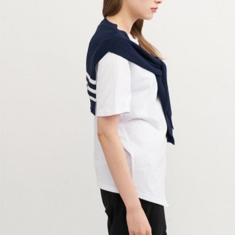 2nd Skin Cotton Modal Stripe Cardigan Muffler Adwsa3100