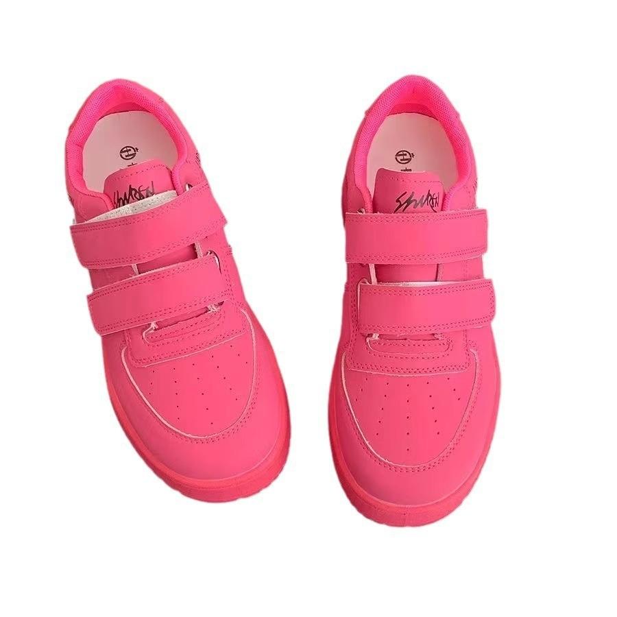 Korean version of versatile Velcro women's shoes 2025 new summer and autumn popular thick-soled muffin casual spring and autumn white board shoes