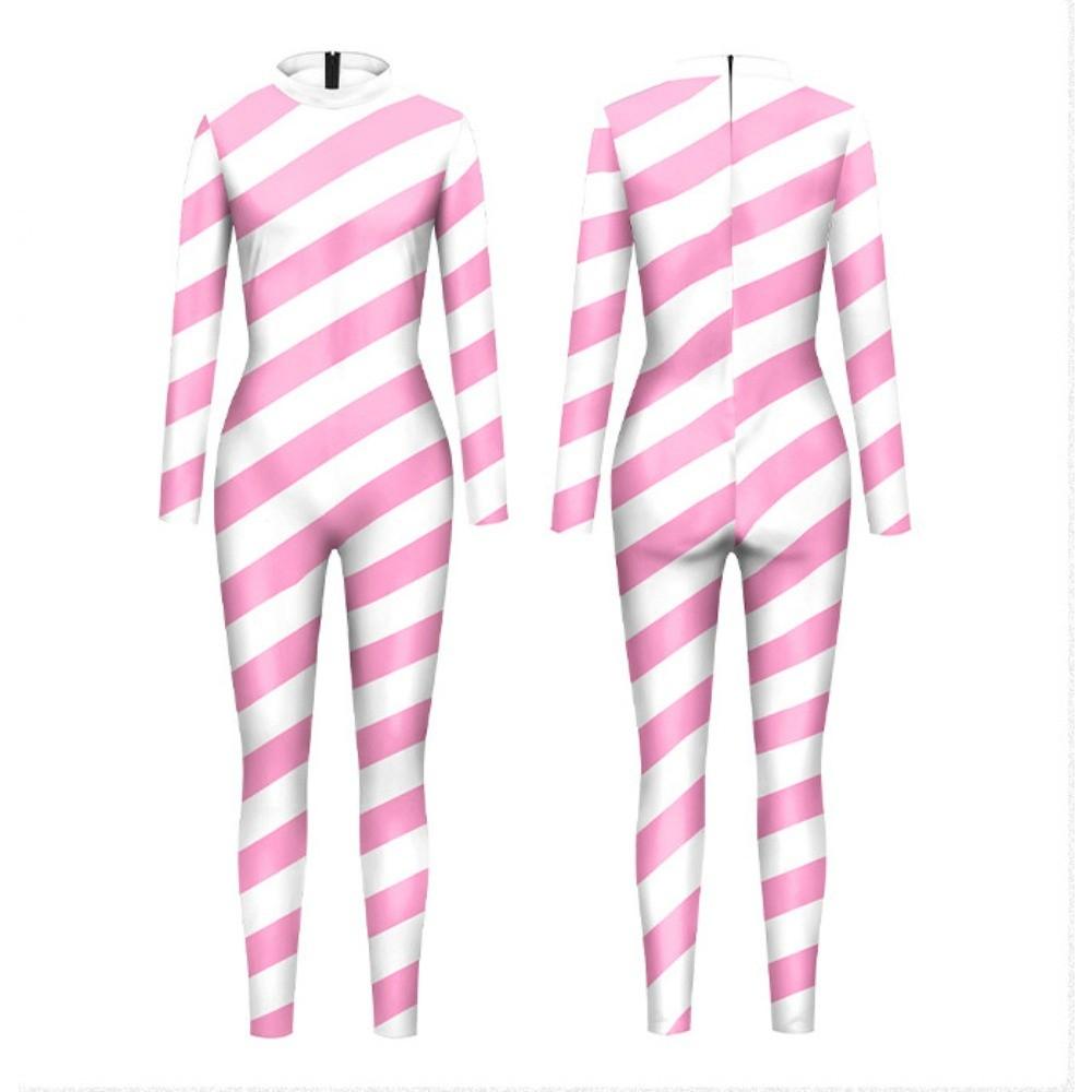 Adults Stars Christmas Accessories Printing Jumpsuit Women Men Halloween Cosplay Costume Carnival Party Stage Role Playing Dress Up Outfit