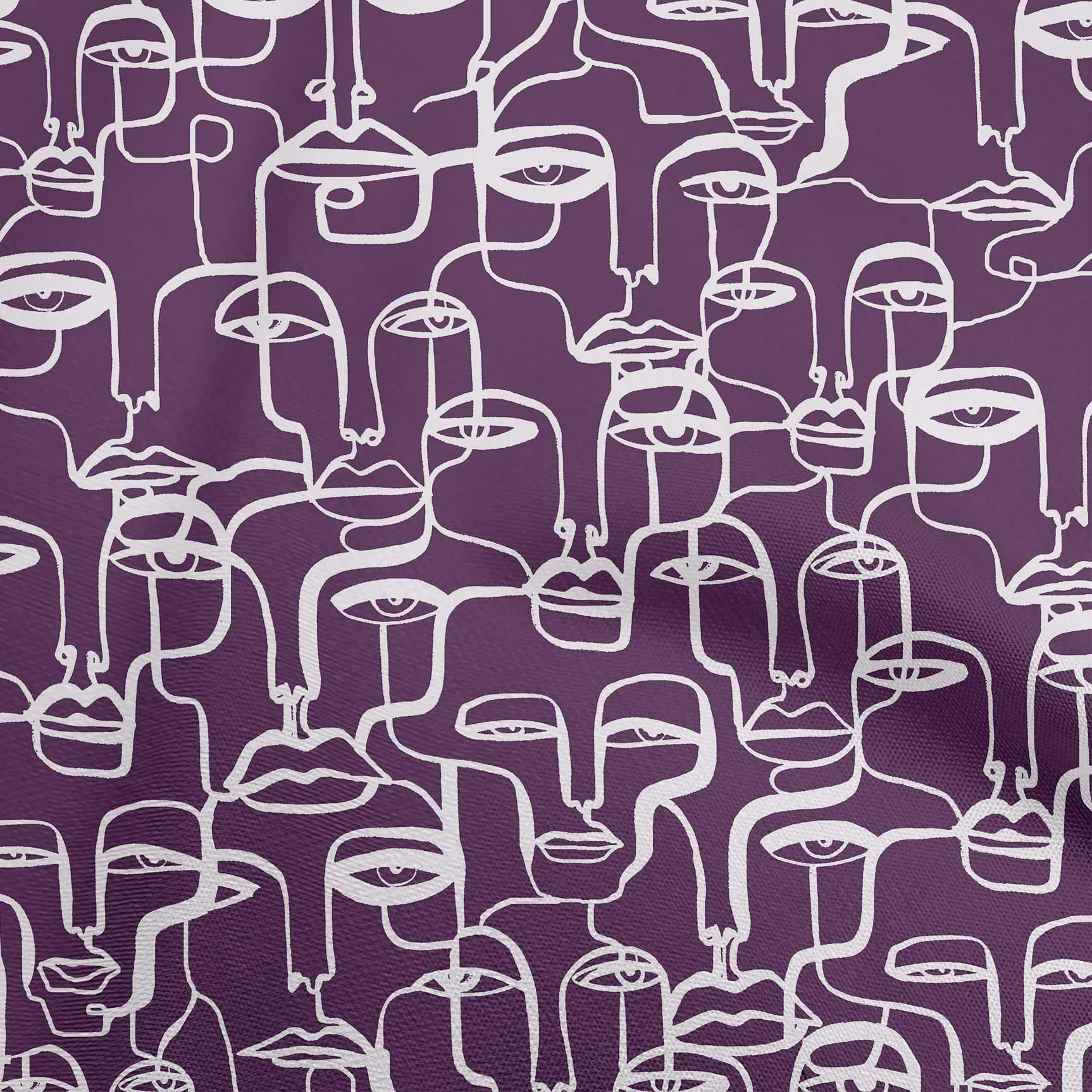 

oneOone Cotton Flex Dusty Rose Fabric Abstract Face Quilting Material Print Швейна тканина у дворі 40 дюймів 42 Inch Wide - Viscose Chiffon фіолетовий