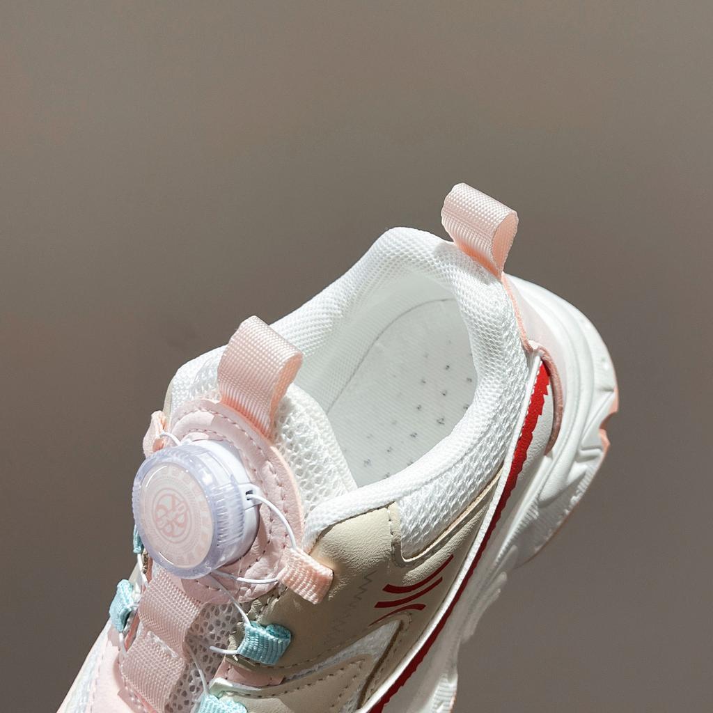 Girls' Shoes Rotating Buttons Springtime and Summertime New Boys' Shoes Children's Sports Shoes Light Girls' Trendy Shoes