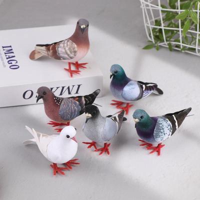 Artificial Birds Simulation Grey Pigeon Dove Model Imitation Animal Party Wedding Supply Photography Props Home Decoration