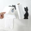 Katze Nicht-Bohrend Fauler Lappenhalter Toilettenpapier Frischhaltefolie Wandmontiertes Lagerregal Küche Edelstahl Handtuchhalter Neu