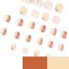 Brown Little Bear Caramel Pink Cloud False Nail Press-Ons