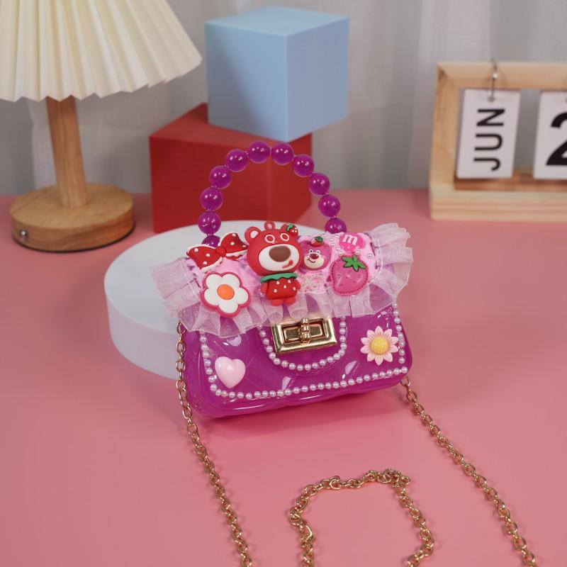 June 1st Children s DIY Handbag Craft Kit: Cream Glue Crossbody Bag for Girls