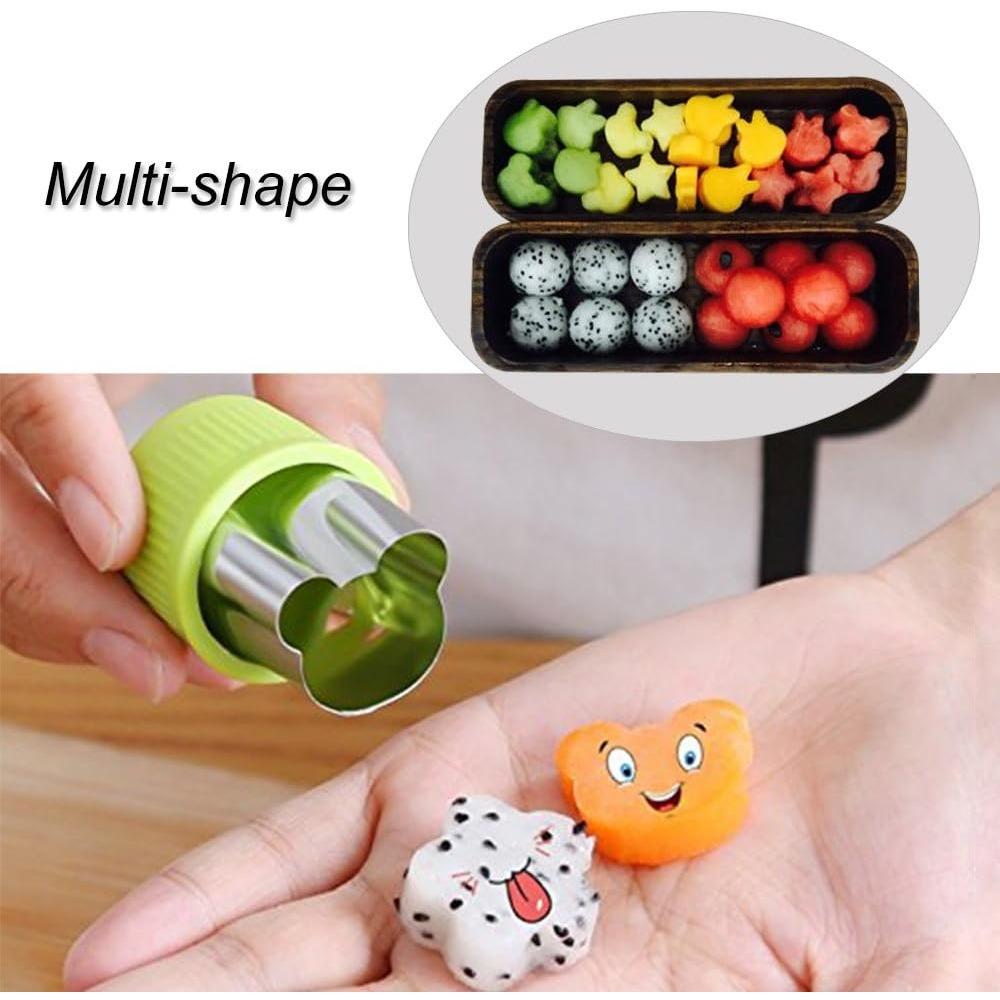 9PCS Stainless Vegetable Cookie Cutter Shapes Set Fruit and Cookie Stamps Mold for Kid Kitchen Toys DIY Baking Tools