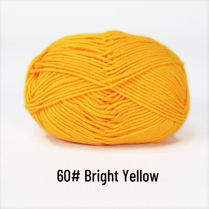 Cotton 4-Strand Medium-Thick Yarn Ball for Crochet: Ideal for Shoes, Dolls, Sweaters, and DIY Knitting Projects