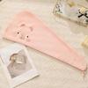 Cartoon Capybara Dry Hair Cap Quick Drying Coral Velvet Bathing Cap Cute Capybara Towel  Unisex