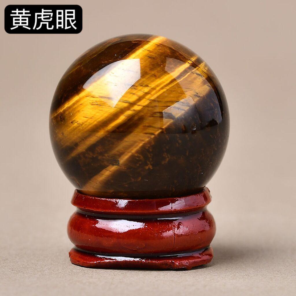 Natural pink crystal, tiger eye stone, aventurine, obsidian crystal ball, mini ball ornament, home decoration item